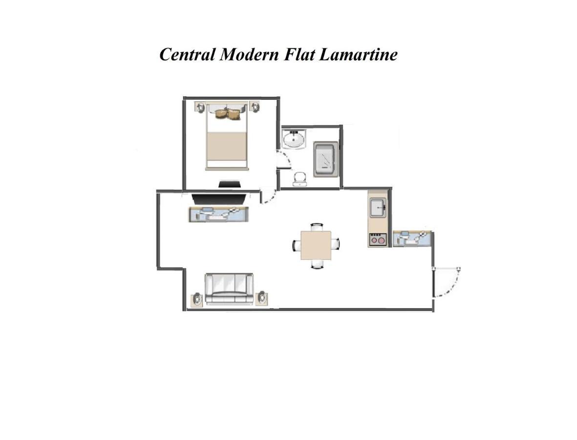 Central Modern Flat Lamartine Niza Exterior foto